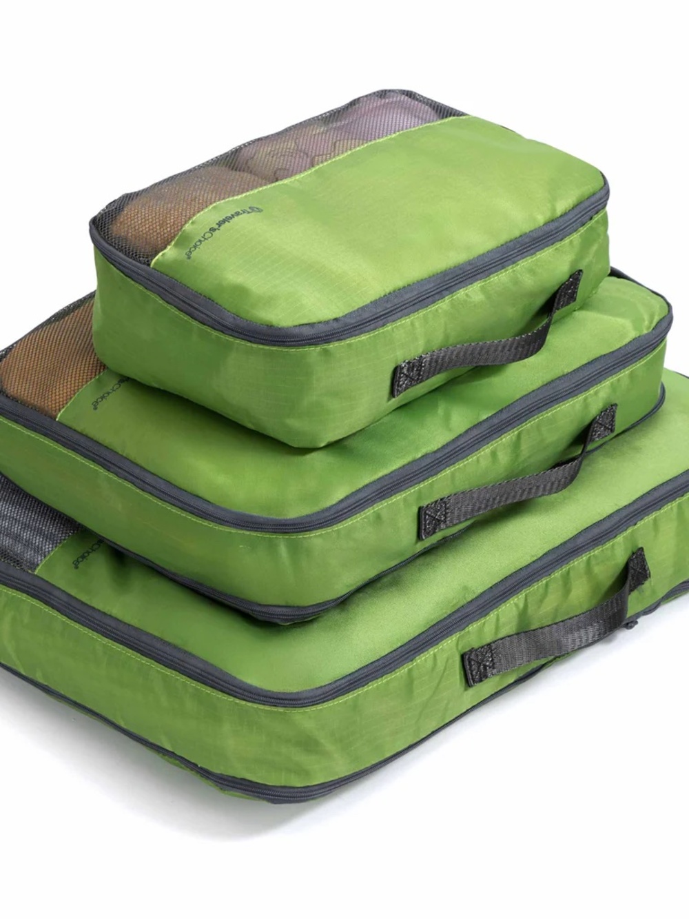 Froster 3-Piece Packing Cubes, new in package, forest green